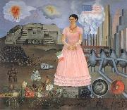 Frida Kahlo Self-Portrait on the Borderline Between Mexico and the United States oil painting on canvas